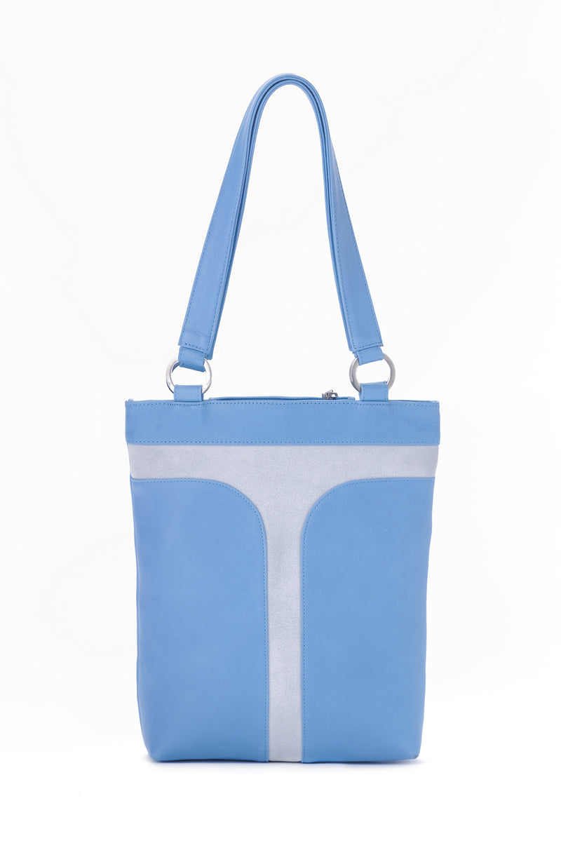 SANTOS BLUE SUEDE KEVLAR TOTE BAG