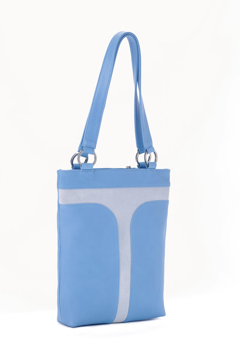 SANTOS BLUE SUEDE KEVLAR TOTE BAG